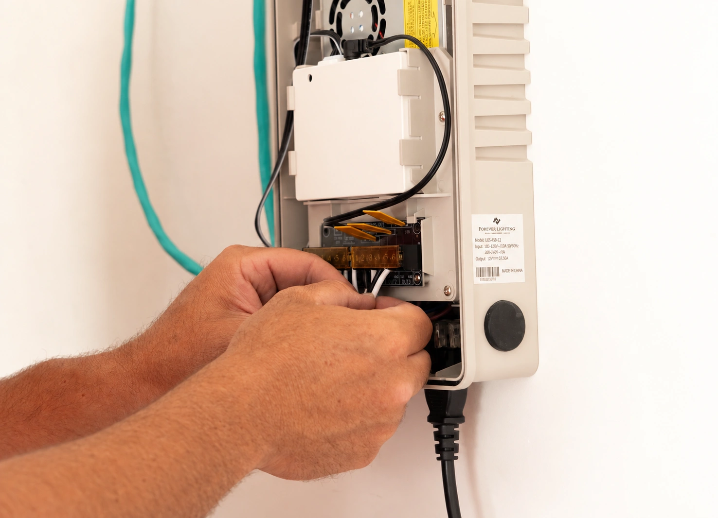 Permanent lighting support after installation